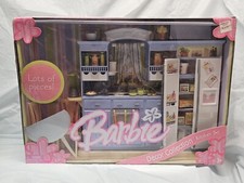 Barbie Blue Kitchen Playset Decor Collection 2005 Rare