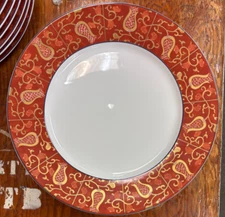 Lovely Set of 8 Raynaud Ceralene Limoges Pao Ting Charger or Chop Plates