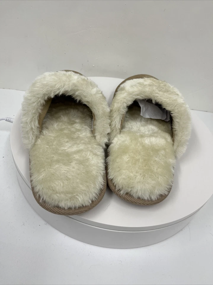 Zapatillas Charter Club de espuma viscoelástica para interiores y exteriores tostadas medianas 7-8 $24 Foto 3 de 4