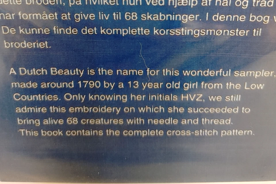 1790 Dutch Beauty Permin of Copenhagen Cross Stitch Pattern Sampler New Unopened - Image 3 of 3