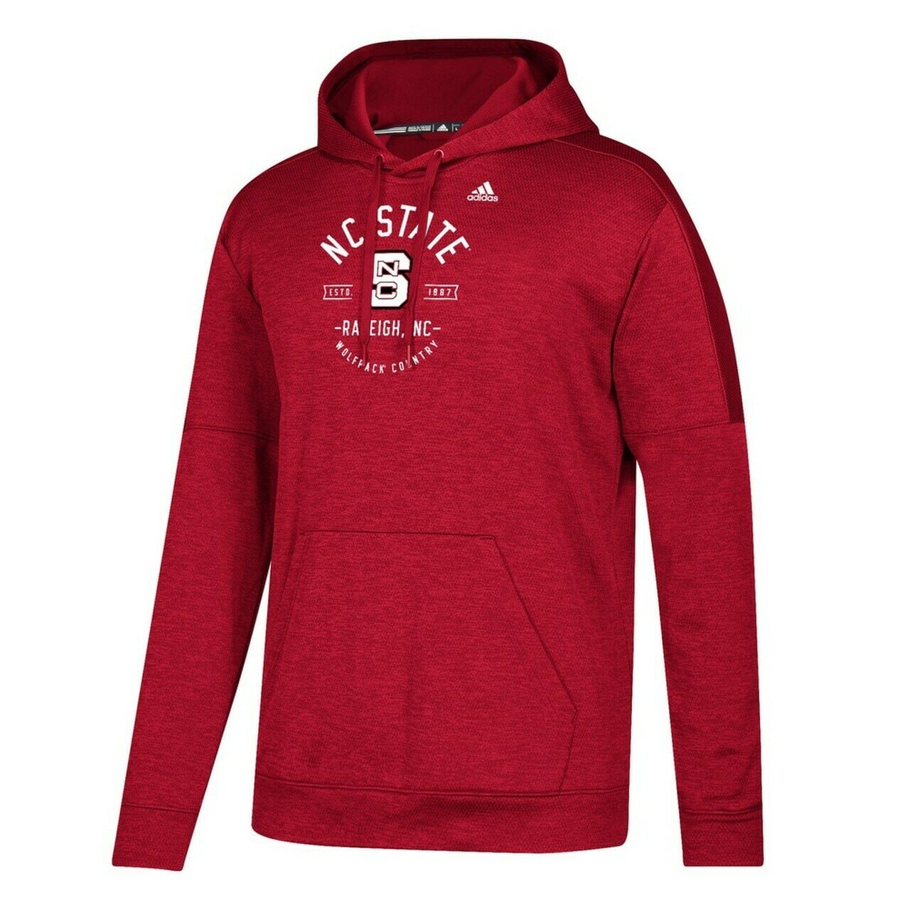 Толстовка Adidas NCAA NC State Wolfpack с капюшоном Красный/белый DM3593 