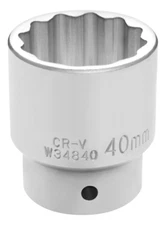 Performance Tool W34840 3/4" Drive 12-Point Standard Socket 40mm
