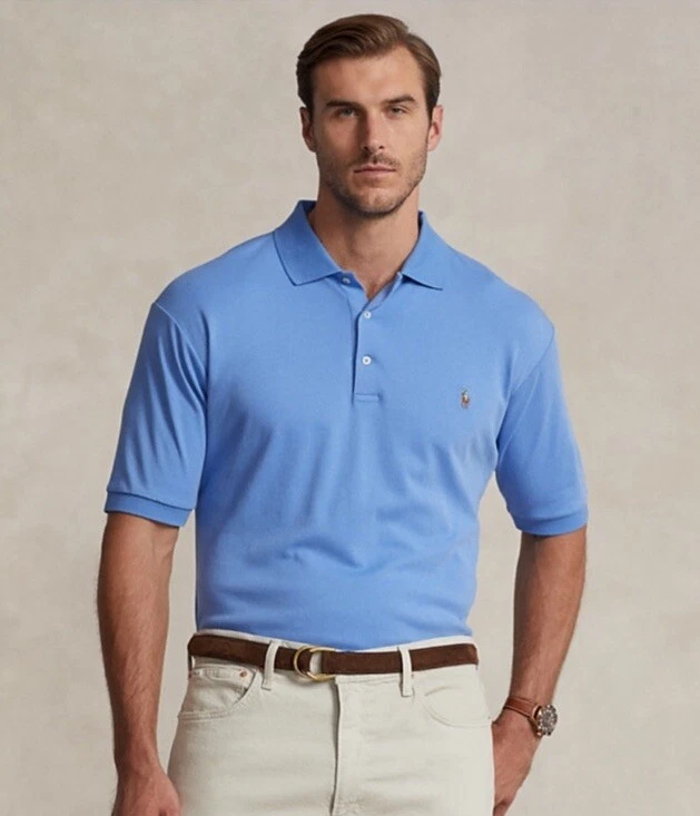 Polo Ralph Lauren Big and Tall Men's Soft Cotton Polo T-Shirt Summer Blue $125