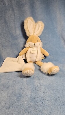 Doudou et Compagnie - Sugar Bunny White Plush Bunny Stuffed Animal Rabbit