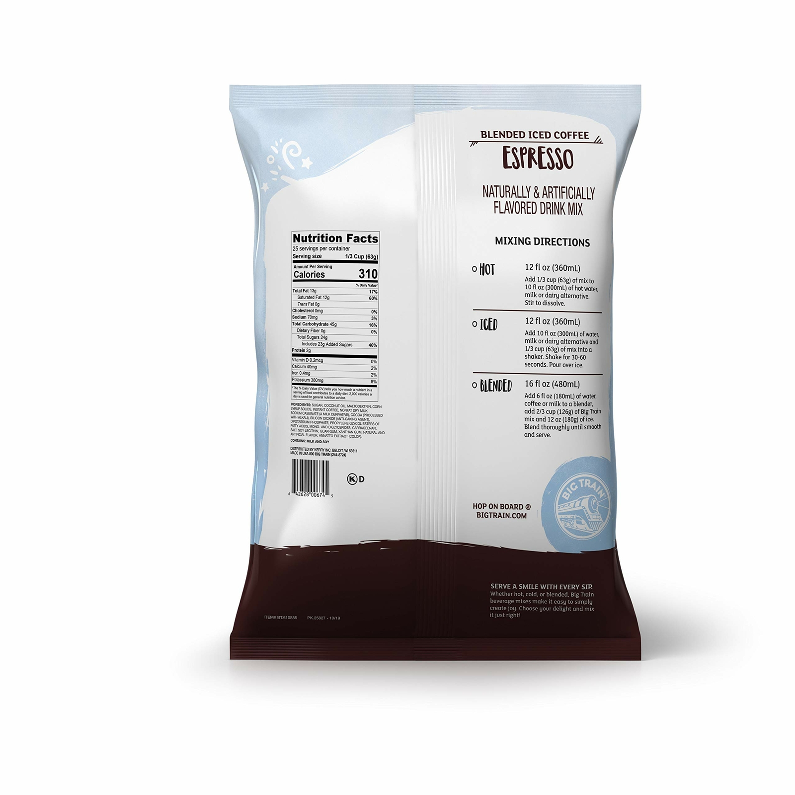 Big Train Blended Ice Coffee 3.5 lb - Espresso (Individual)