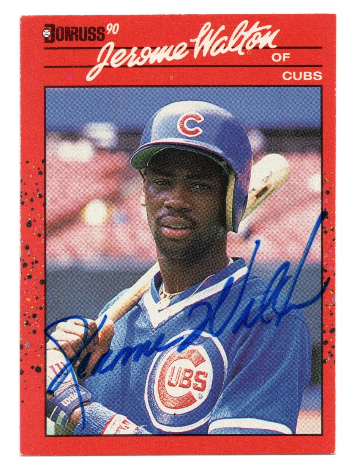 Jerome Walton Autograph On A 1990 Donruss - Chicago Cubs