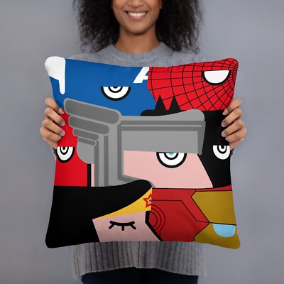 IABO - ''Siamo tutti supereroi'' Cuscino Pillow arredamento divani pop art