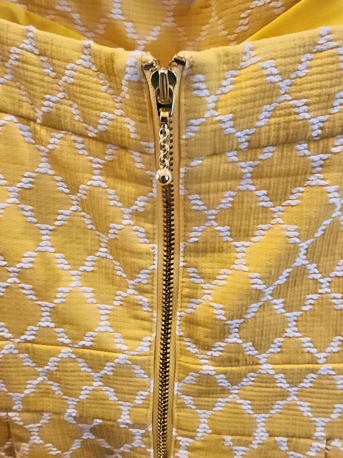 Abito Hilary giallo senza maniche Kate Spade New York cocktail party donna taglia 10