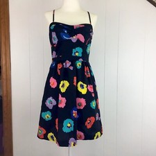American Eagle Outfitters Floral Navy Blue Spring Summer Dress Size 8 Women’s