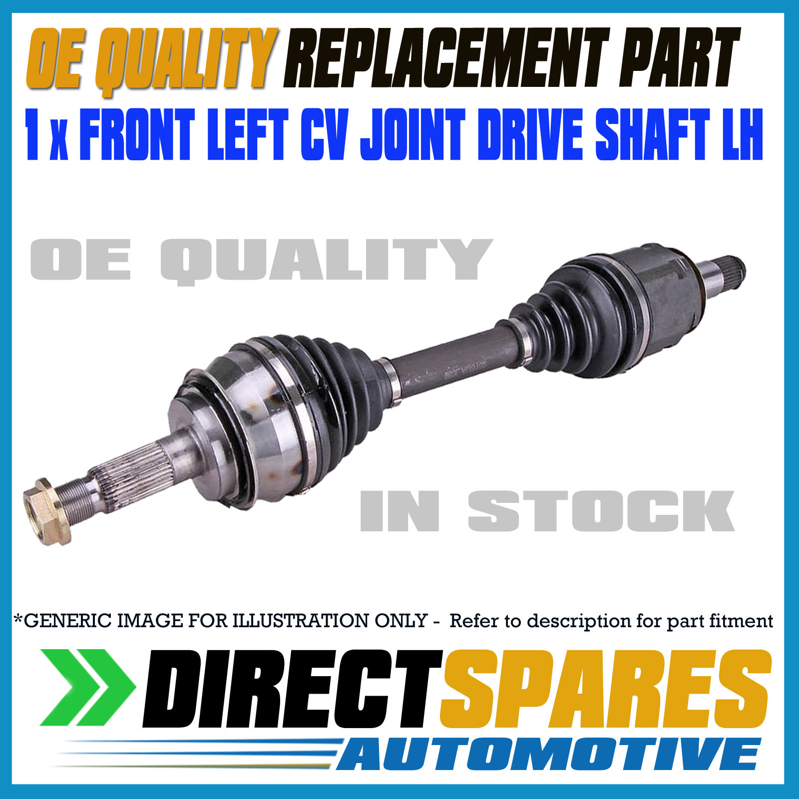 LEFT CV Joint Drive Shaft Honda Jazz GD 1.3L 1.5L 10/0207/2008