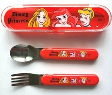 Introducing a set of fork and spoon with case of Disney Princess. from Japan.