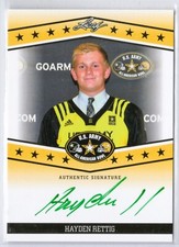 2013 HAYDEN RETTIG Leaf Army All-American Bowl Tour Autographs Green Ink /25