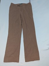 Vintage 90s Lauren Ralph Lauren Brown Tan Herringbone Wool Blend Trousers 6P