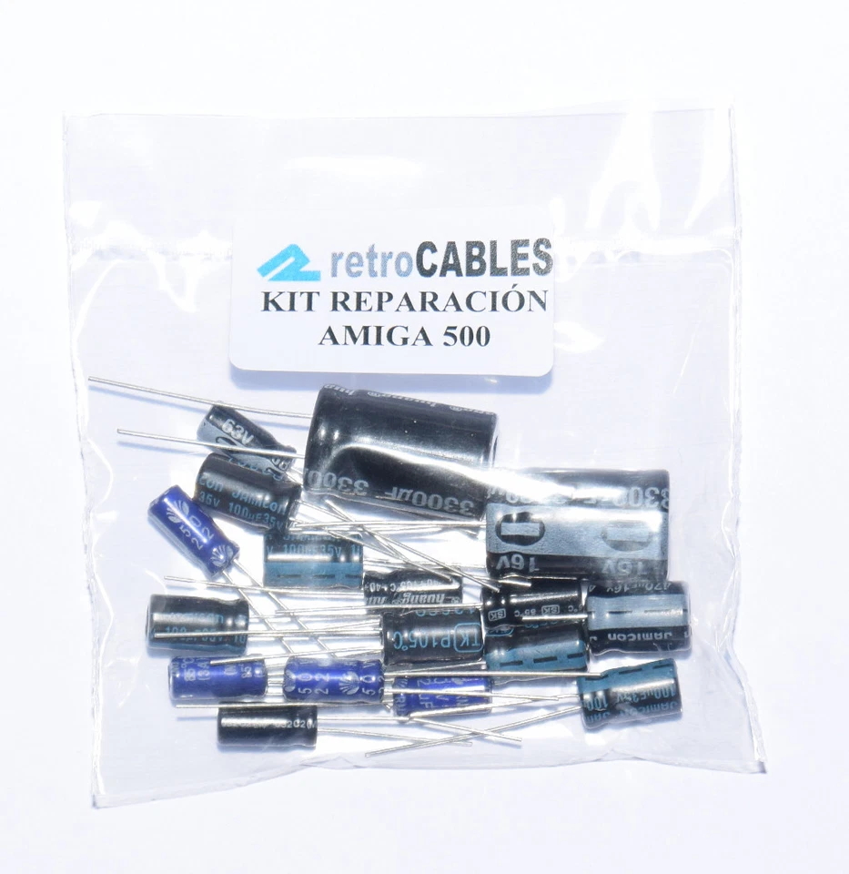 Commodore Amiga 500 kit riparazione condensatore A500 Rev6/6A