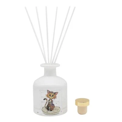 LESSER & PAVEY Reed Diffuser Cashmere & Silk Bug Art Kimba Kitten Home Fragrance Aromatherapy