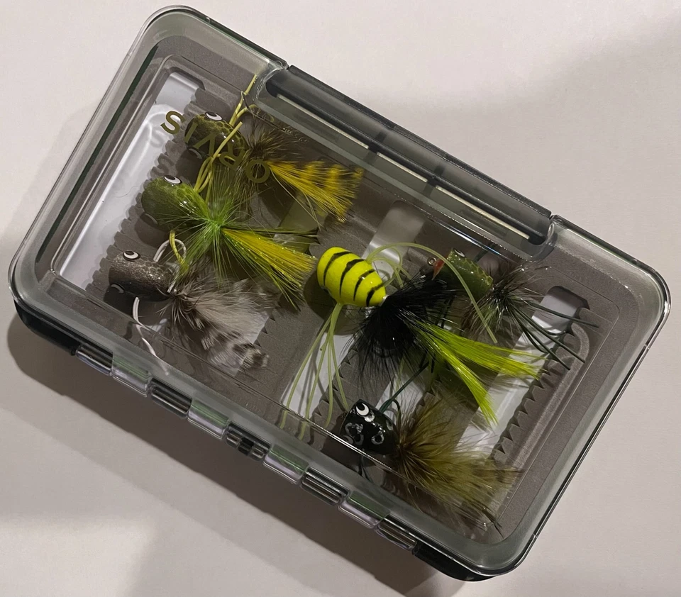 Assortment of 6 Bass Fishing Flies (Poppers) w/Orvis Double Sided Box (Small) - Image 3 of 4