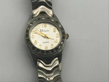 Details Ladies Quartz Watch Parts Repair NOT WORKING Missing Rhinestones Vintage