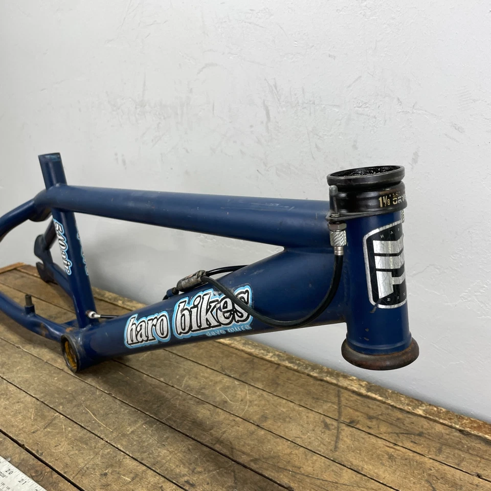 Quadro Haro 540 Air BMX Old School BMX Freestyle DENTS Mirra azul 20" 14 mm Y2k - Imagem 2 de 4