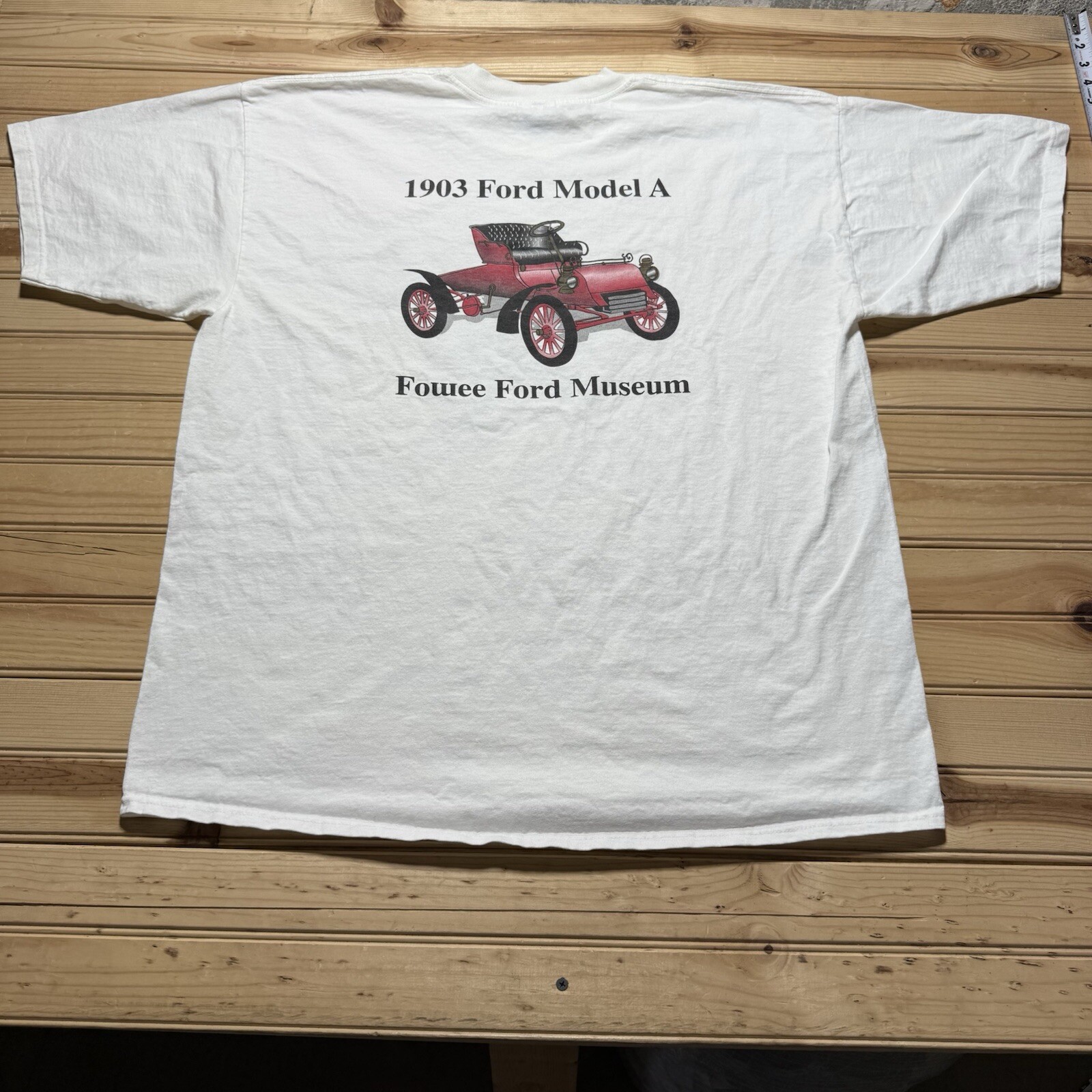Vintage 90s Y2K Ford Model T 1902 Automobile Car Museum Shirt Size 2XL