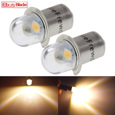 2 X P13.5S LED Bulbs Warm White 2835 1SMD Mini Flashlight Torch Light Lamp 3V DC