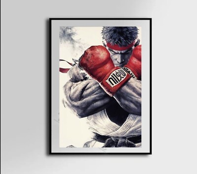 Street Fighter Ryu Canvas Poster Wall Art Home Decor