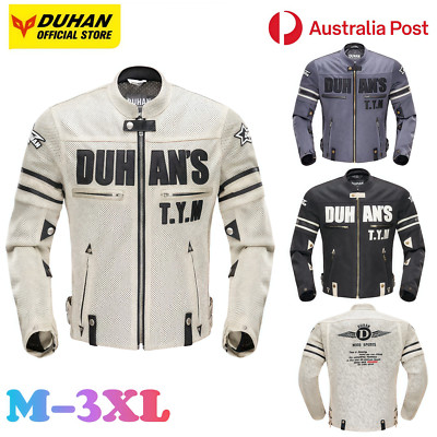 Motorcycle Jacket Armor Back Protector Breathable Gear Coat Racing Reflective AU