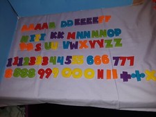 Lot Magnetic Fridge Alphabet 1.5" Numbers Symbols 72 pc. Replacement Pieces