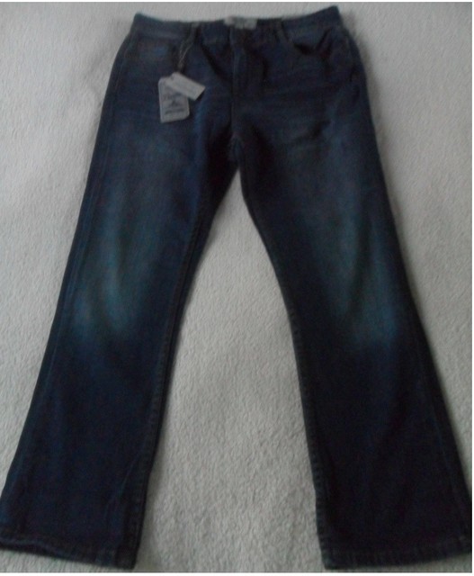 Denim Straight Leg Cropped Jeans Blue 