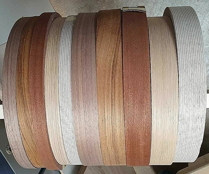 Borde de madera auténtica de 5 m borde de planchado roble nogal caoba teca abedul ¡MP 23/43 mm!