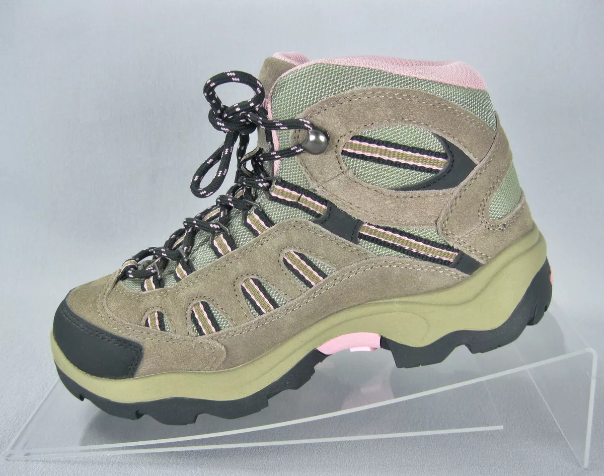 embarazada vestido collar Hi-Tec Bandera Waterproof Hiking Boots Womens US Size 7 Beige Tan Suede  Pink | eBay