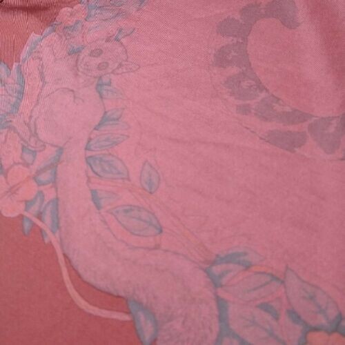Hermes Scarf Jungle Love by Robert Dallet 90 cm Silk pink DIP DYE Carre animal - Picture 4 of 8
