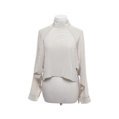 H&M, Bluse, Größe: S, Beige, Polyester, Einfarbig, Damen #DqP