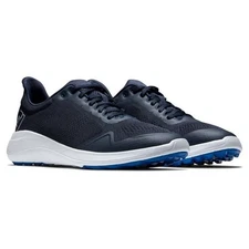 FootJoy FJ Mens Flex Spikeless Golf Shoes Size 9 Navy / White 56140 NEW IN BOX