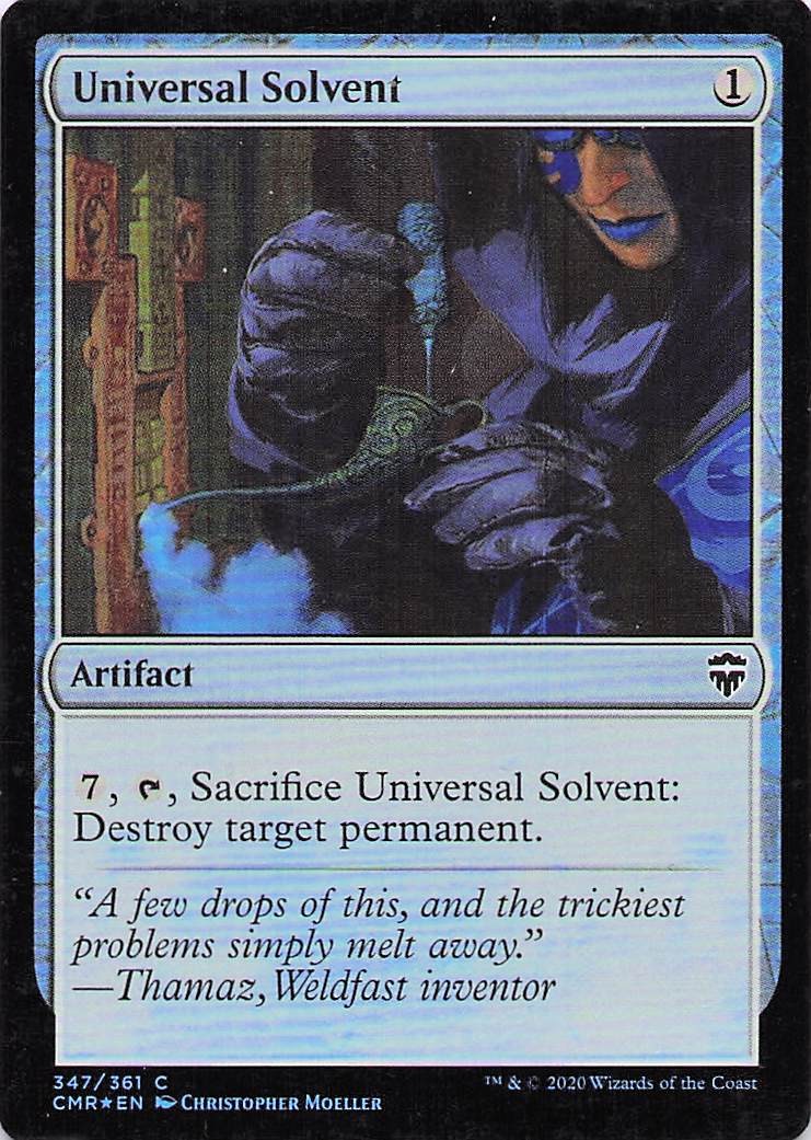 Universal Solvent 347 Common Commander Legends Magic: The Gathering Foil NM