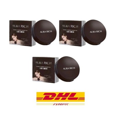 3x Aura Rich Honey Golden Powder SPF 35 PA+++ Light coverage oil control 15g