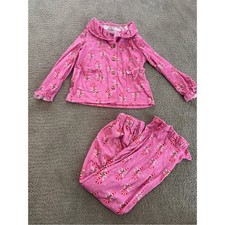 SweetHoney Size 6 Pink Candy Cane Print Girls' Pajama Set
