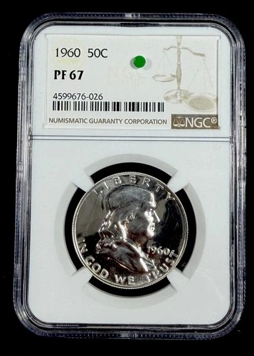 1960 50c Franklin Silver Proof Half Dollar NGC PF67 #4629