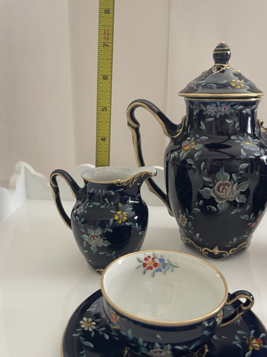 Jlmenau Graf Von Henneberg Porzellan Germany Echt Kobalt Cobalt