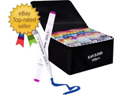 168 Colors Alcohol Markers - Dual Tip Markers for Kids or Adults in Coloring