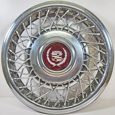 One 1989-1993 Cadillac 2054 15 Wire Hubcap Wheel Cover Gm 25558104 One 1989-1993 Cadillac 2054 15 Wire Hubcap Wheel Cover Gm 25558104