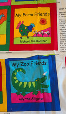 Zoo Farm Friends Books Cut Sew Fabric Panel Cotton VIP Cranston