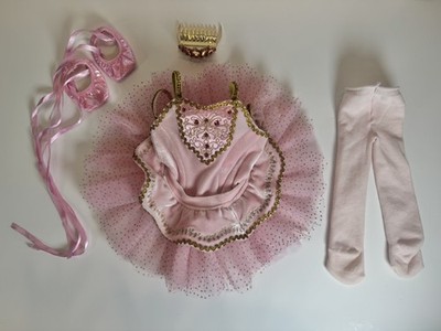 American Girl Sparkling Ballerina Performance Outfit Only Tiara Tutu Leotard 