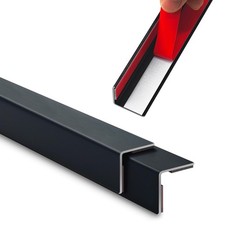 3pcs 57" L 0.98" W Aluminum Self-Adhesive Wall Corner Protectors, Wall Furnit...