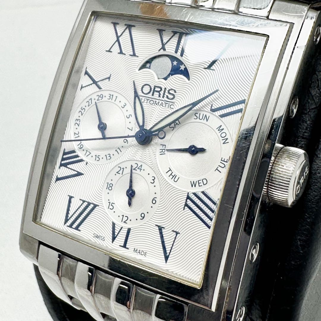 Oris 7658 Rectangular Moon Phase Automatic Watch … - image 3