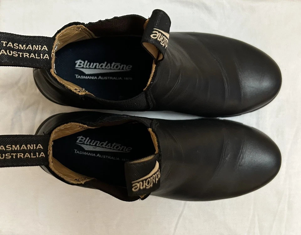 Botas Chelsea clásicas de cuero negras con tacón Blundstone para mujer talla 8,5 Foto 4 de 4