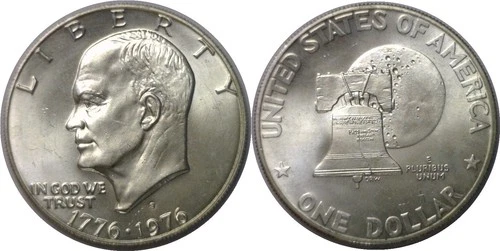 Photo of a 1976-S Eisenhower Dollar from an eBay listing that sold on Jul 18, 2026
