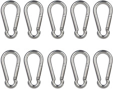 Carabiner Clip, 10PCS 2.36 Inch Stainless Steel Keychain Carabiner. Small Carabi