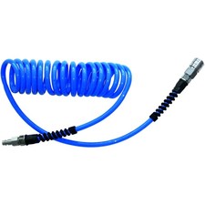 ewo PU Spiralschlauch 12x8 mm - Hochflexibler Druckluftschlauch 7,5 m