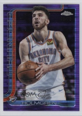 2025-26 Topps Chrome Purple Pulsar Refractor 3/75 Chet Holmgren #134 05rp