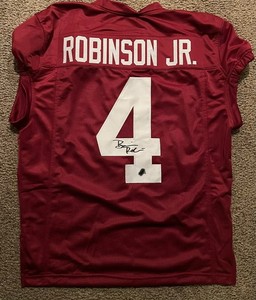 Brian Robinson Jr #4 Signed Auto XL Red Football Jersey JSA COA Alabama 